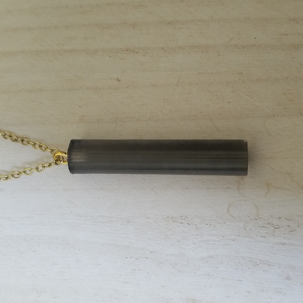 Black and Gold Faux Crystal Necklace